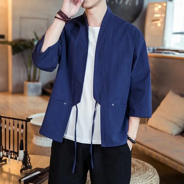 Solid Japanese-Style Kimono