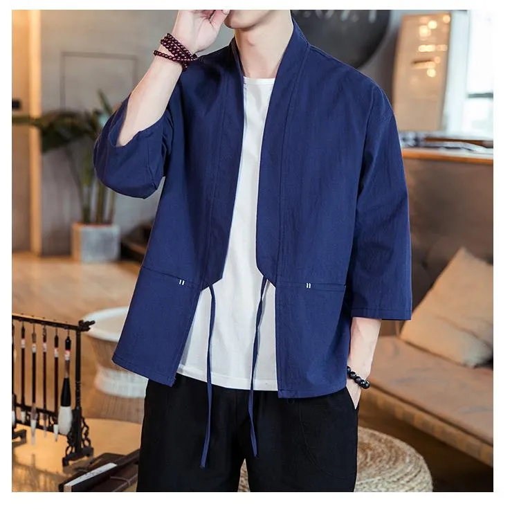 Solid Japanese-Style Kimono