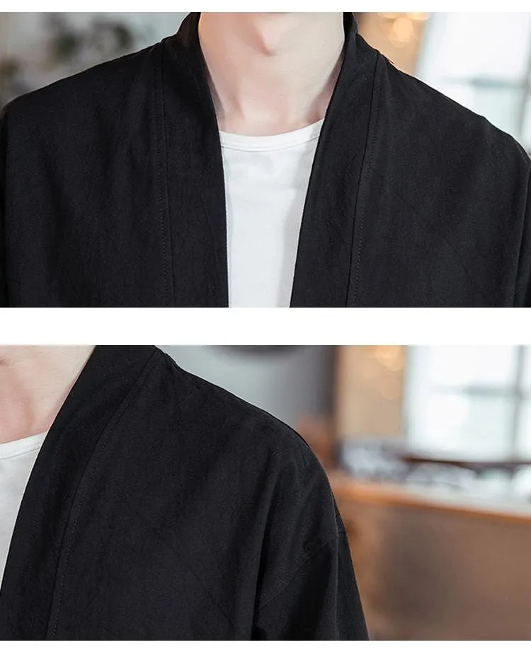 Solid Japanese-Style Kimono
