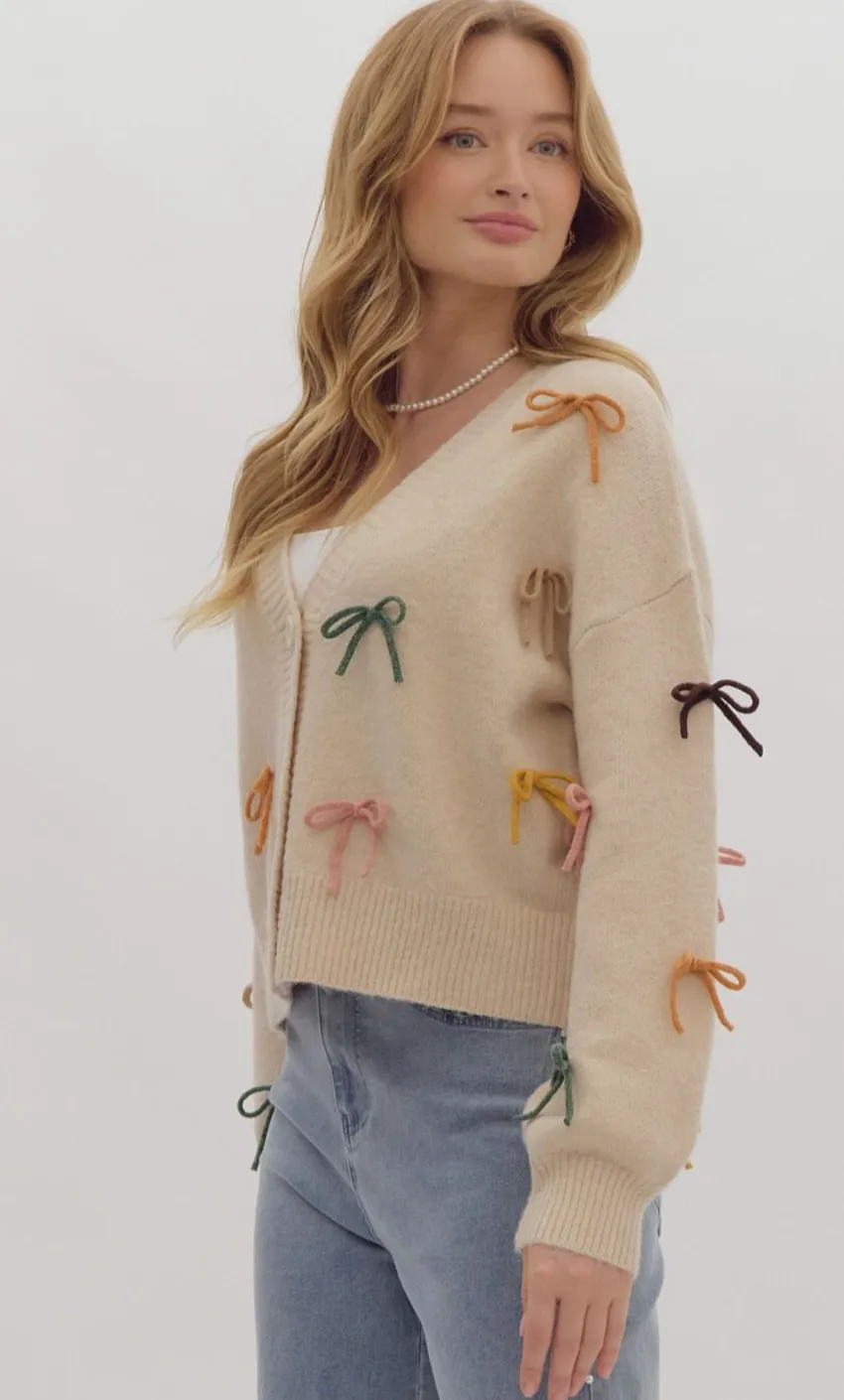 Stassi Bow Cardigan FINAL SALE