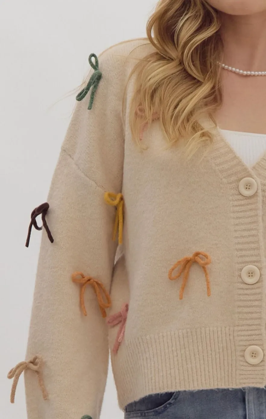 Stassi Bow Cardigan FINAL SALE