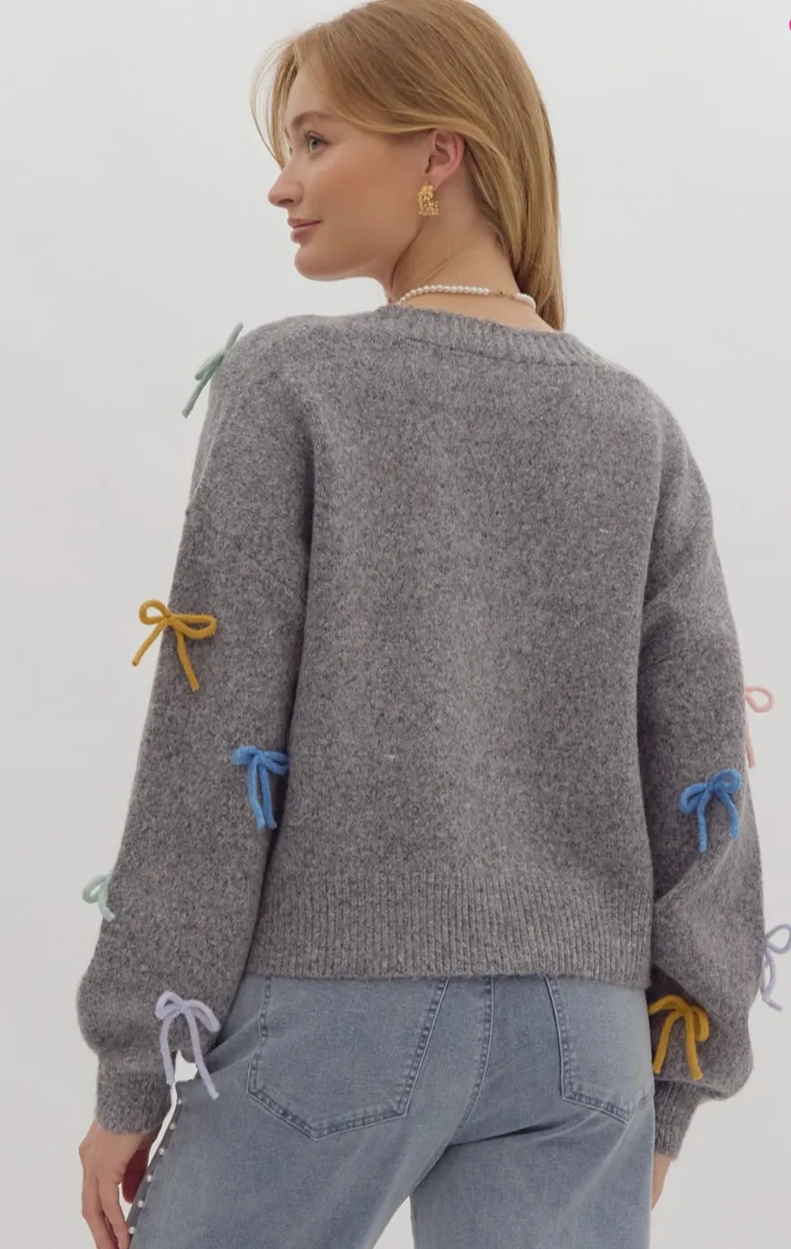Stassi Bow Cardigan FINAL SALE