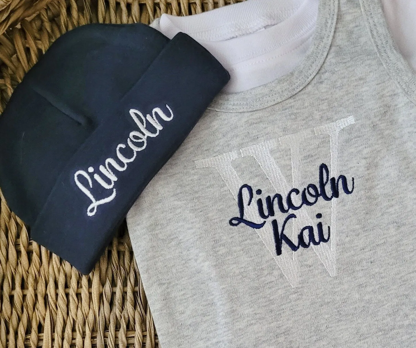 Summer Boy Set with Navy Hat