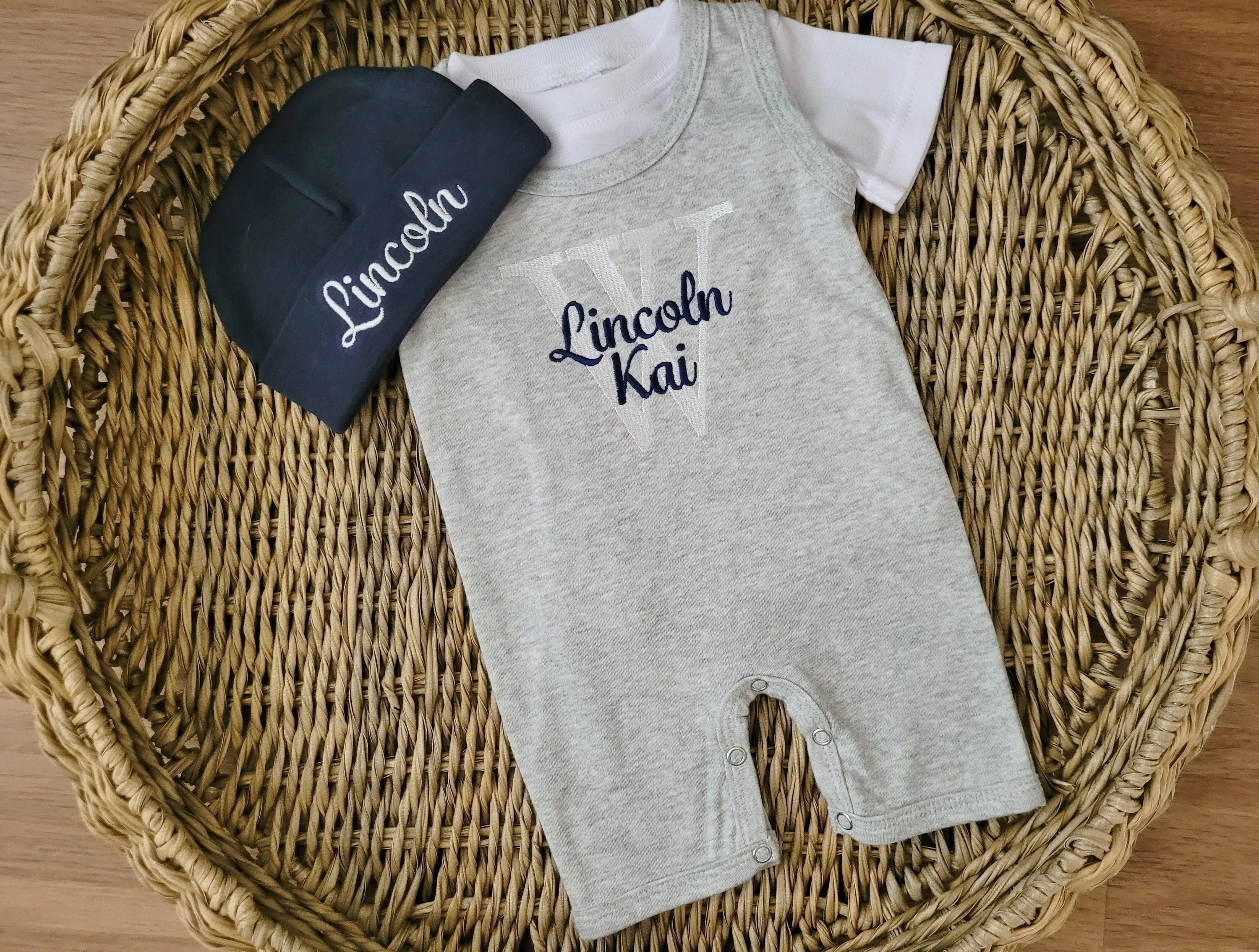 Summer Boy Set with Navy Hat