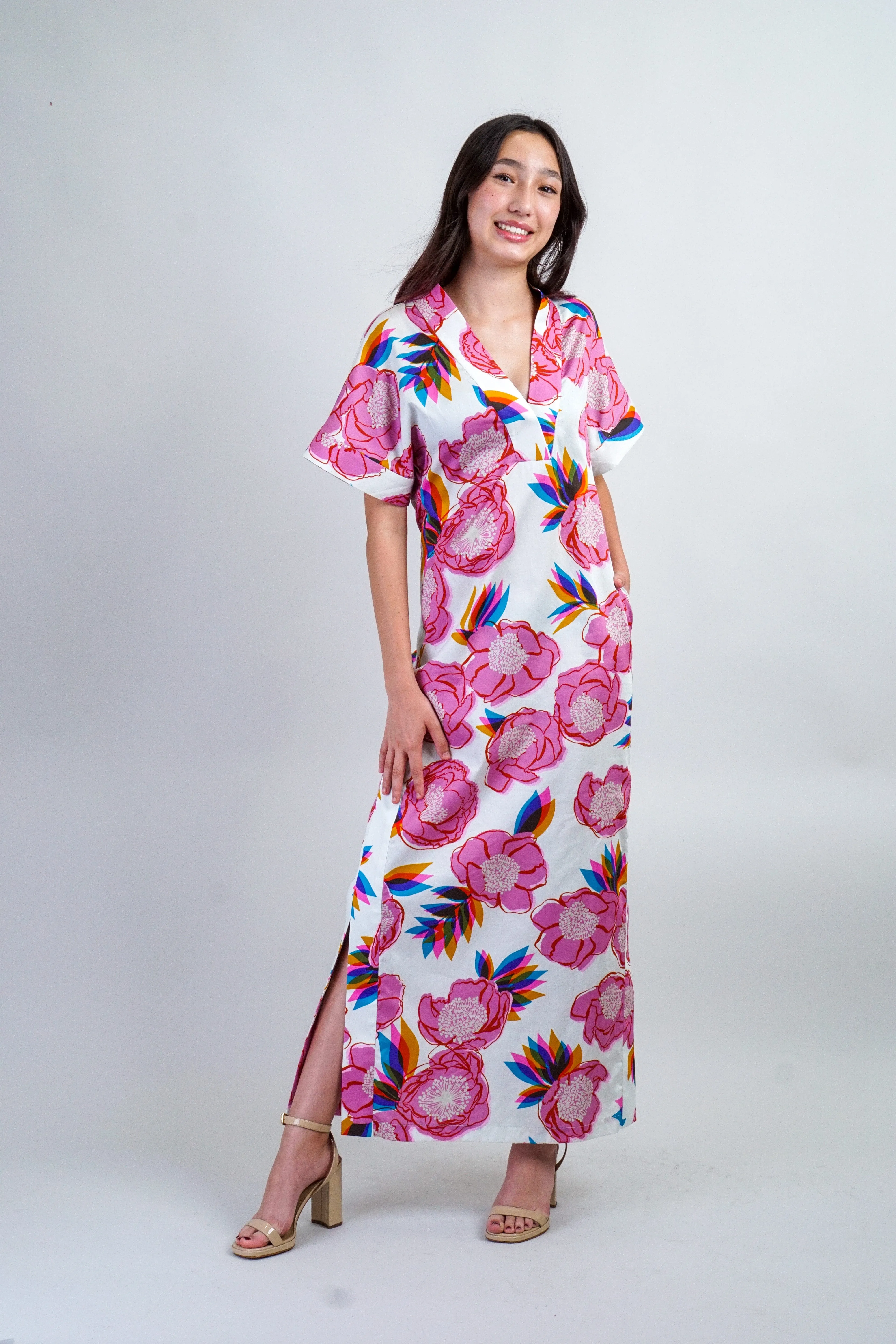 Summer Garden Kimono Kiko Maxi Dress