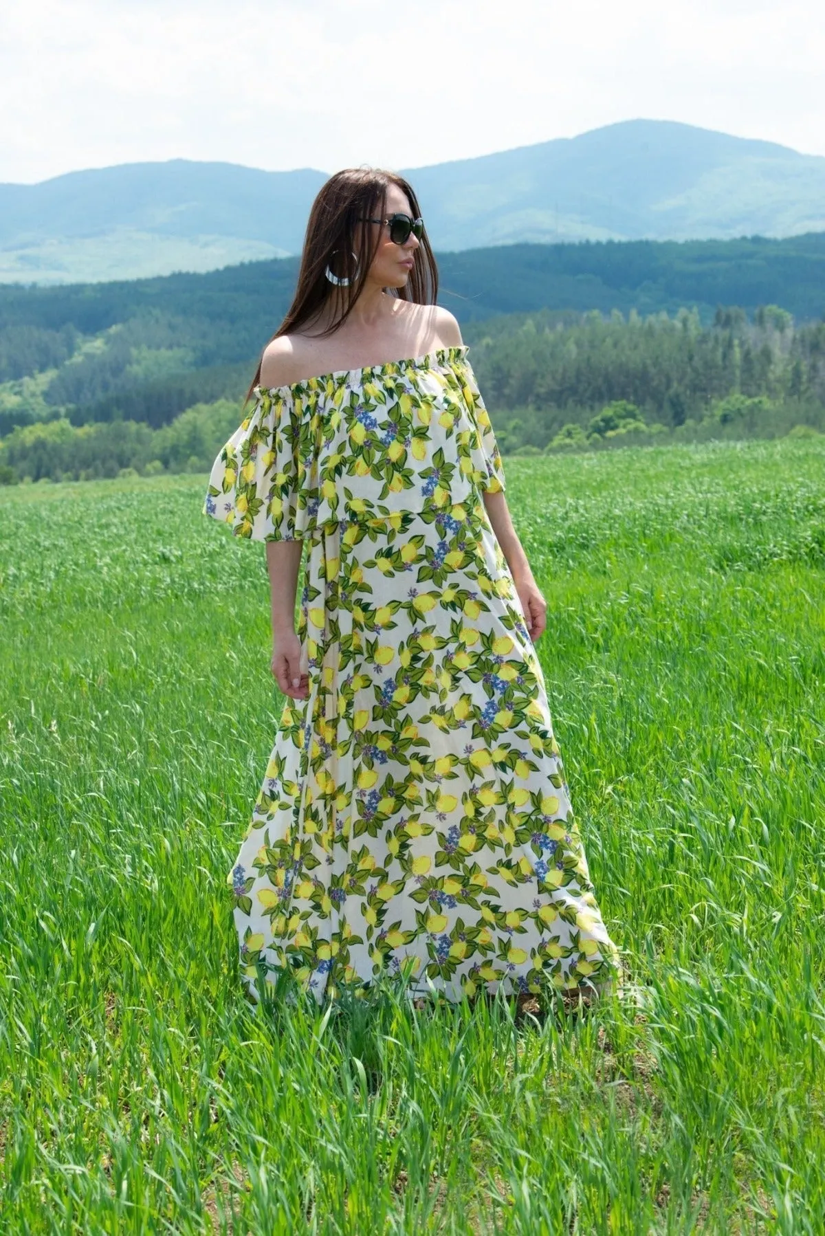 TARA Linen Off Shoulders Dress