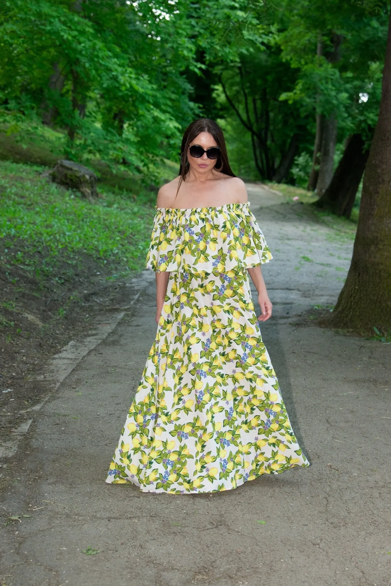 TARA Linen Off Shoulders Dress