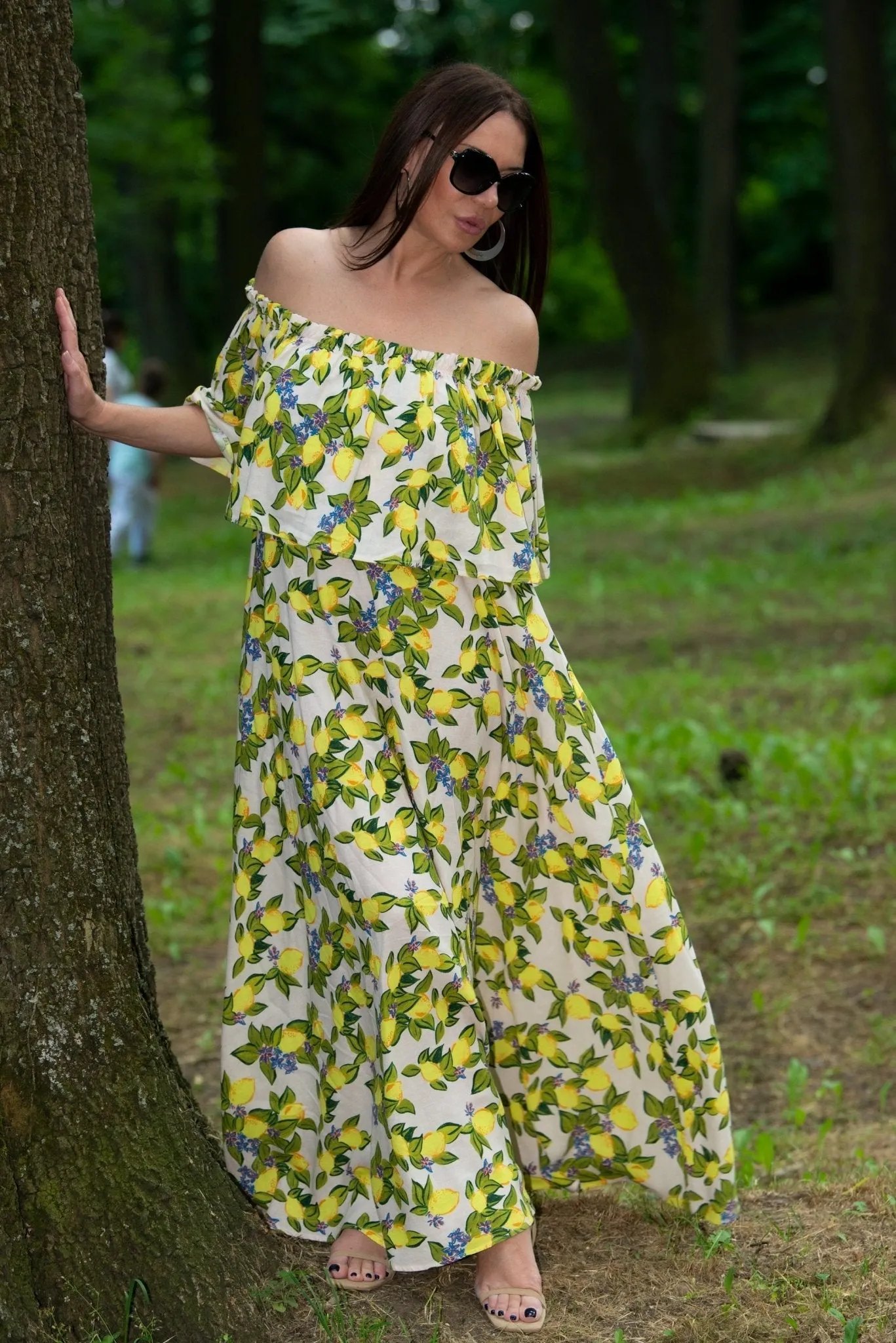 TARA Linen Off Shoulders Dress