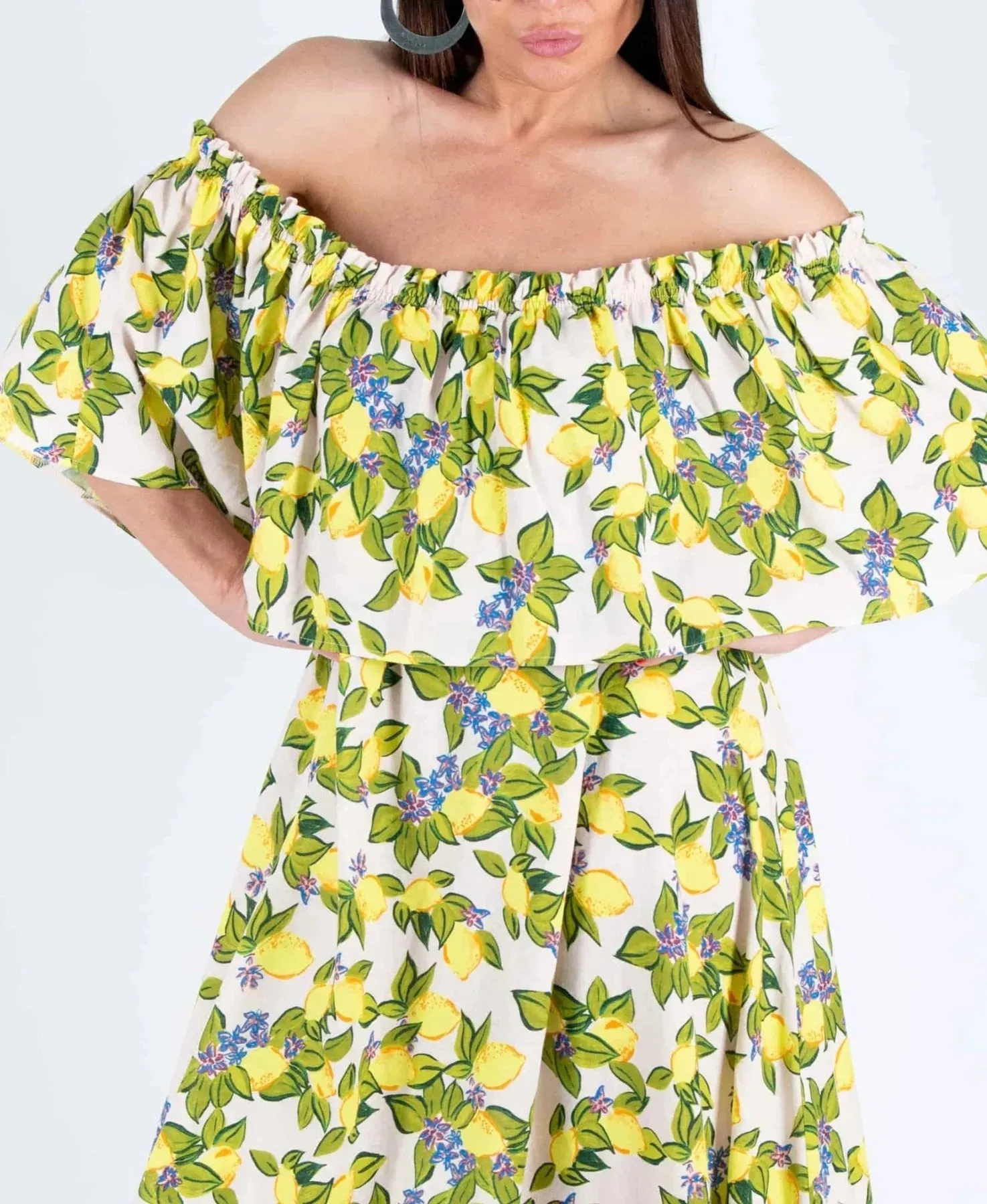 TARA Linen Off Shoulders Dress