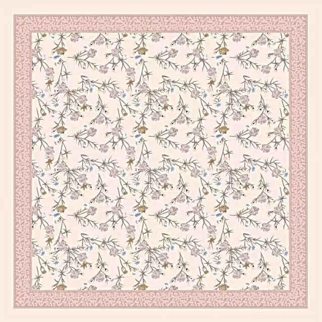 TE36-067  110*110  Tencel cotton pattern square scarf