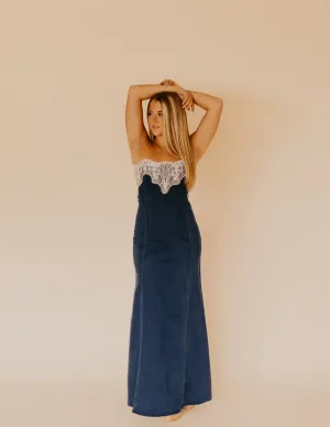 The Lacey Denim Maxi Dress