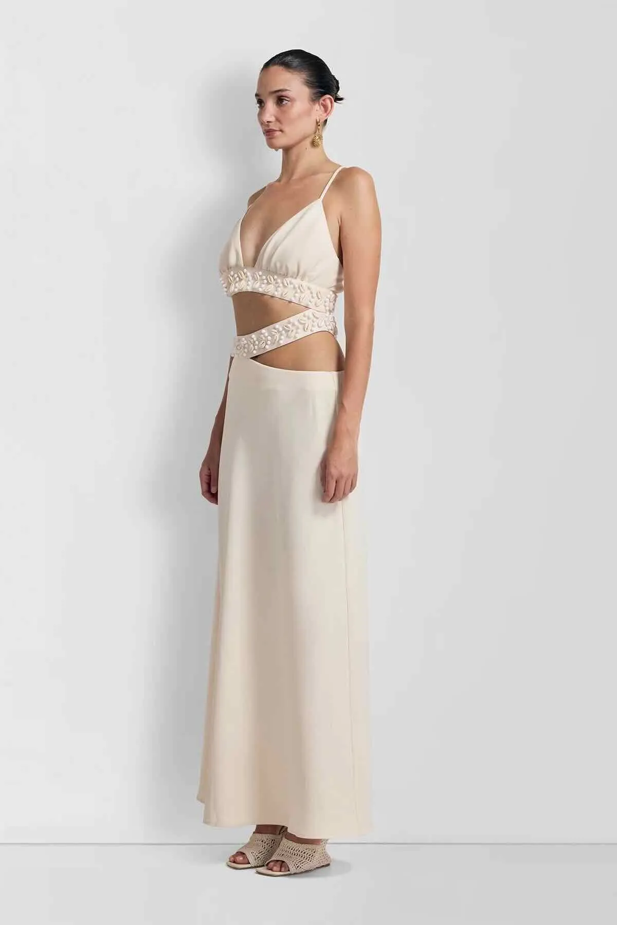 The Wolf Gang La Playa Maxi Dress - Ivory