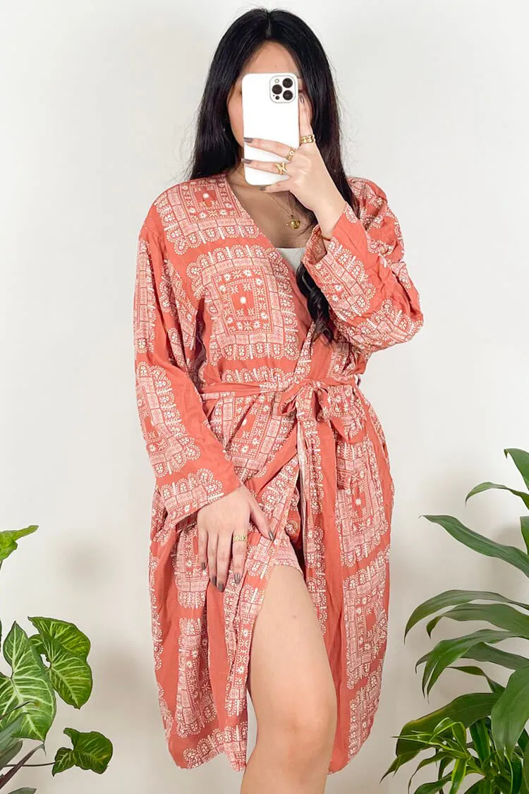Trisha Maxi Kimono and Shorts Set