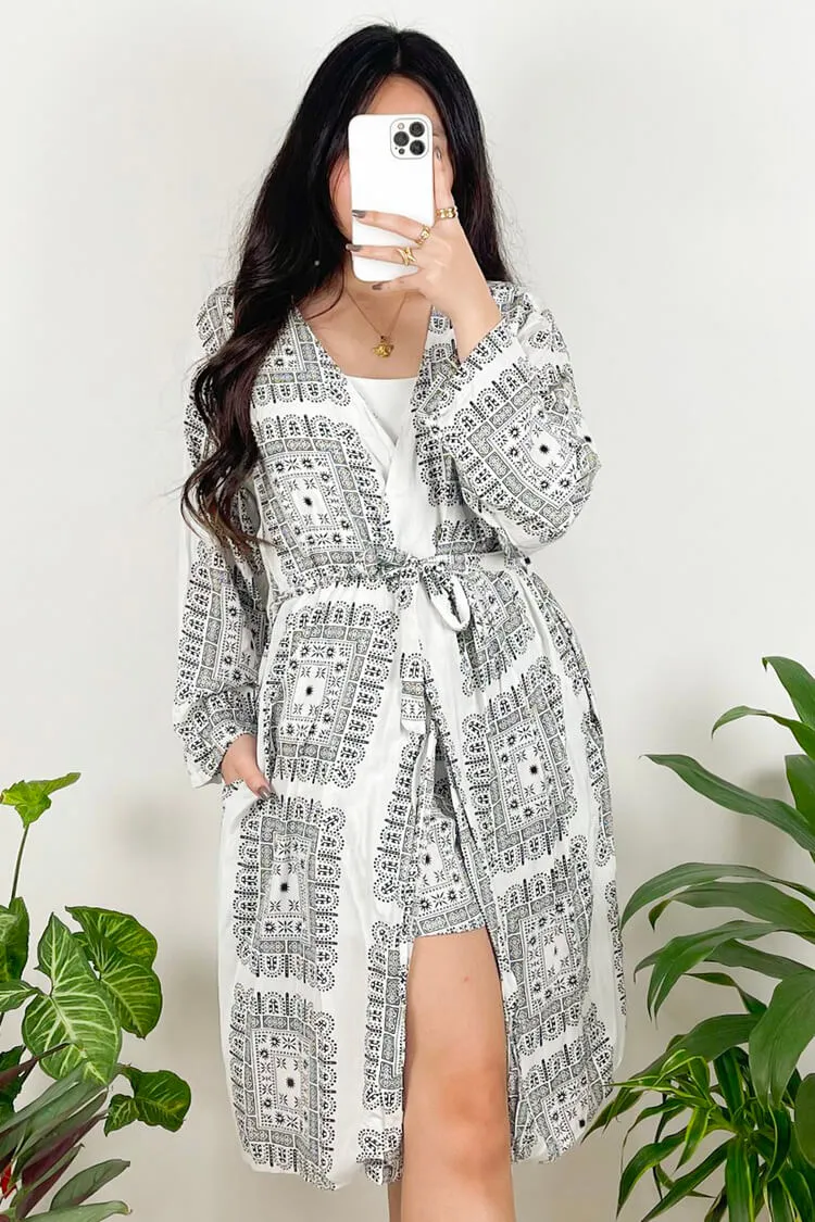 Trisha Maxi Kimono and Shorts Set
