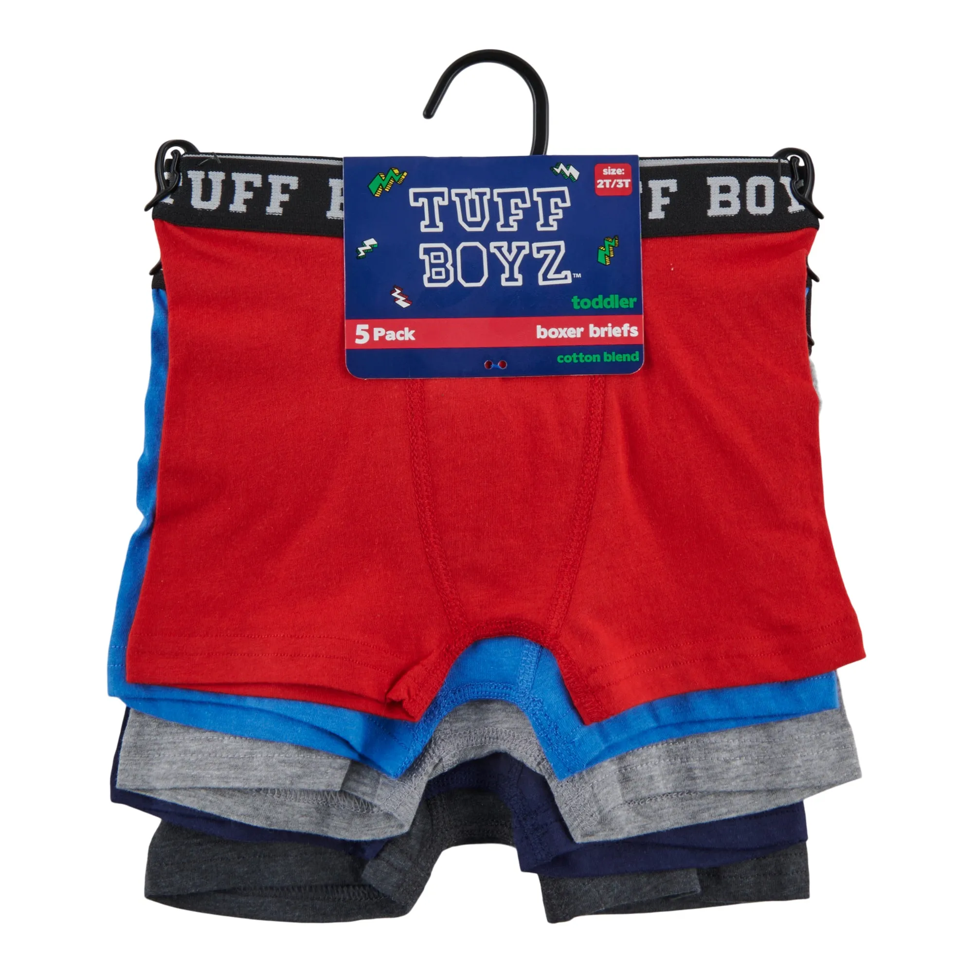 Tuff Boyz Boy's Cotton Boxer Brief, 5-Pack