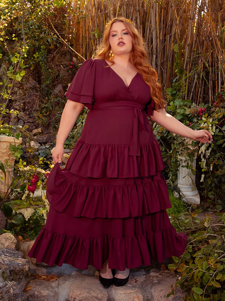 Underworld Dress in Wine Red