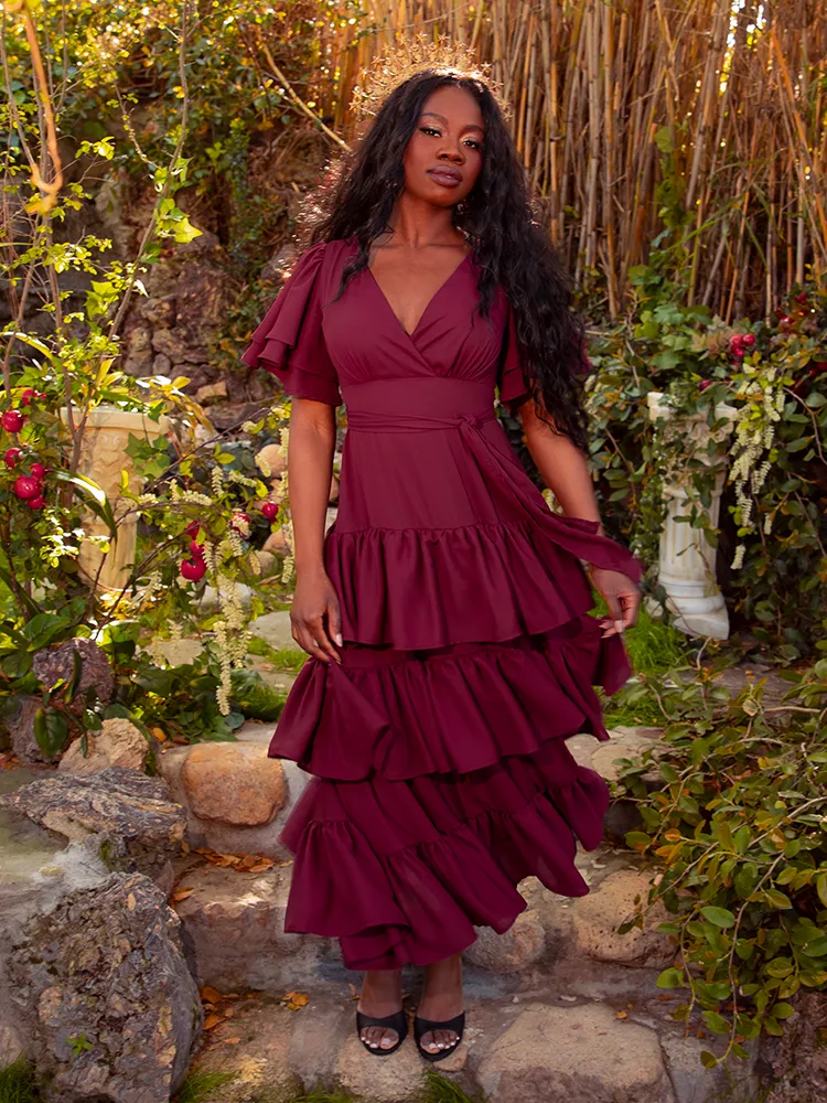 Underworld Dress in Wine Red