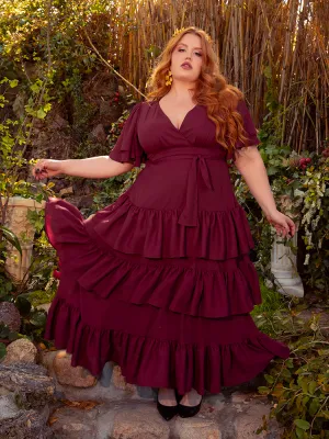 Underworld Dress in Wine Red