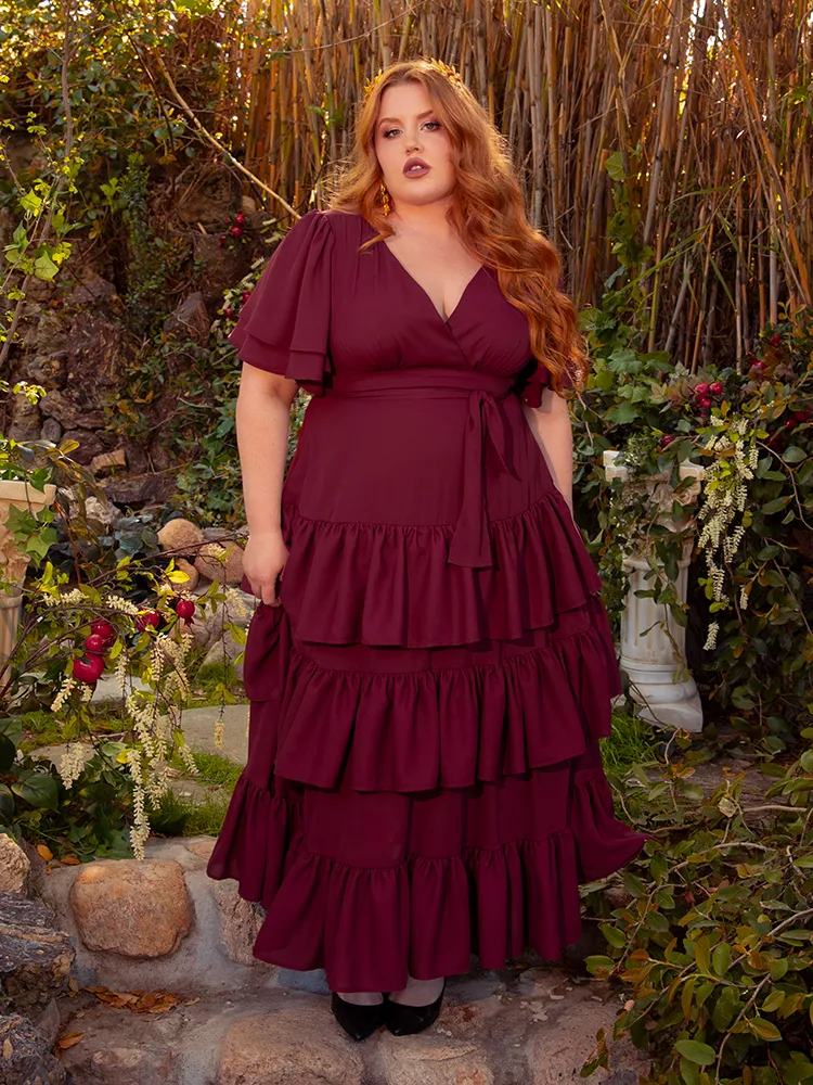 Underworld Dress in Wine Red