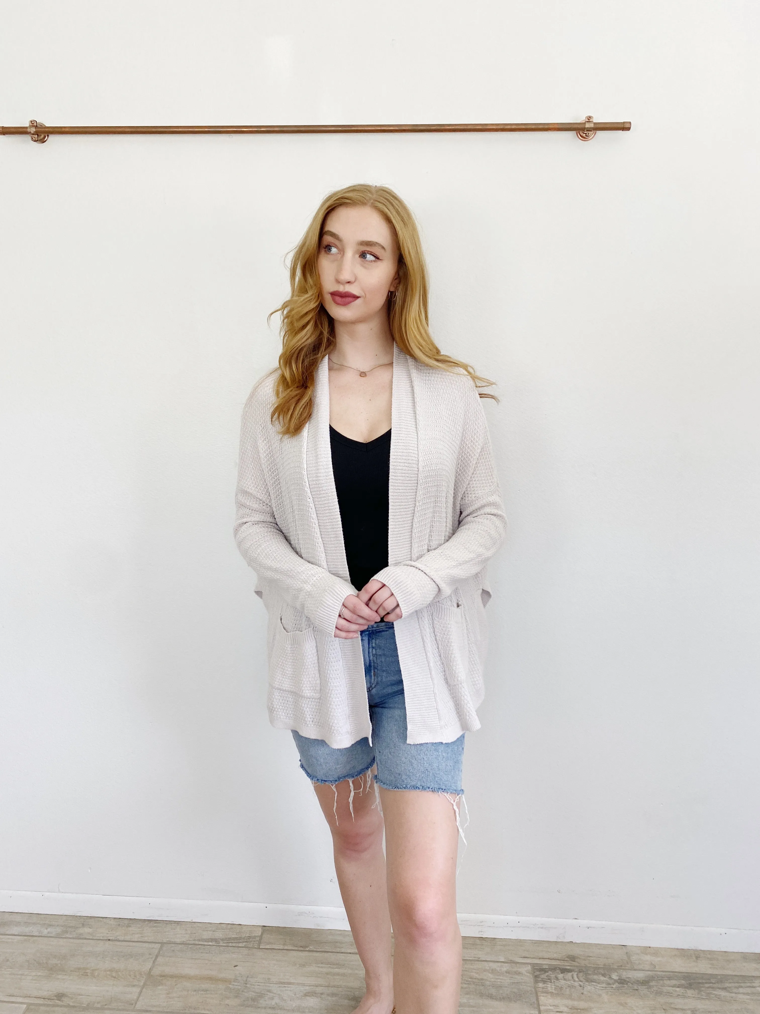 Universal Threads Knit Cream Cardigan Sweater Large