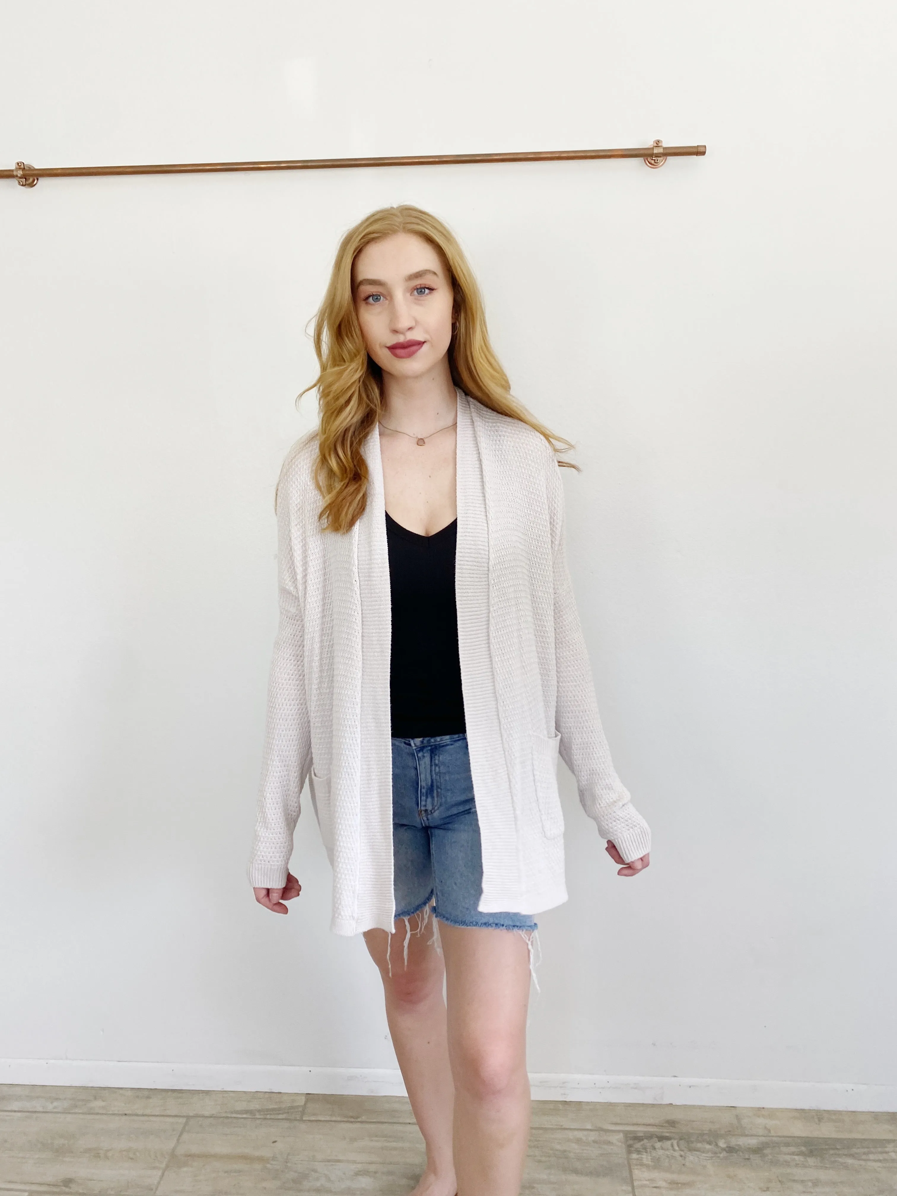 Universal Threads Knit Cream Cardigan Sweater Large