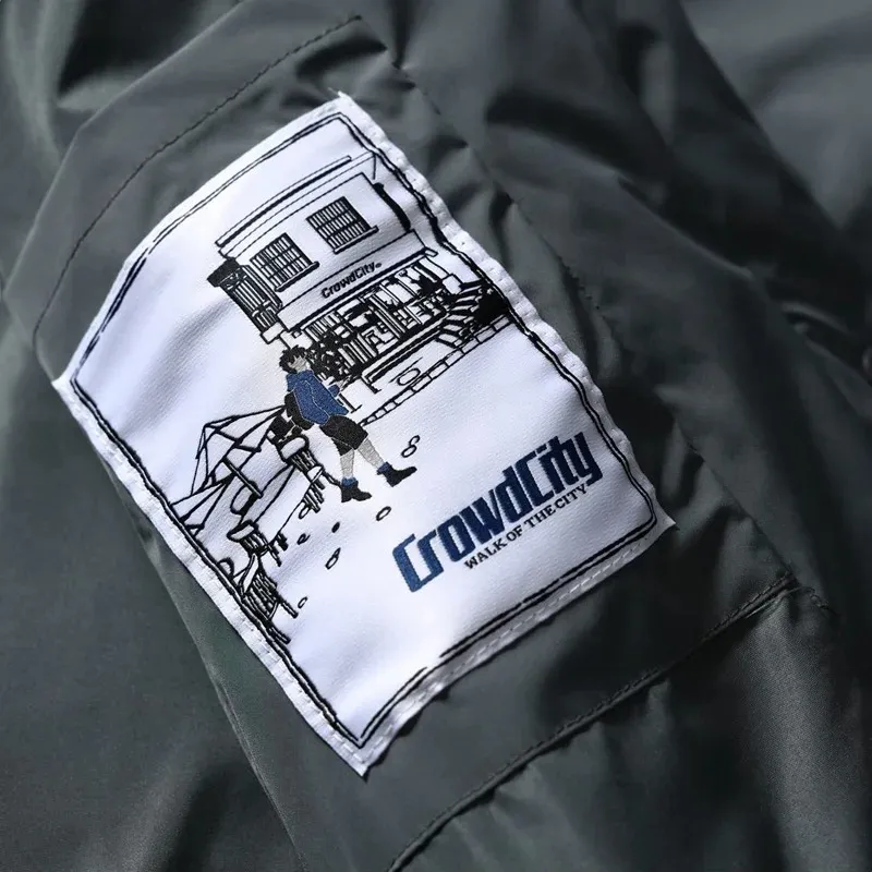 Utilitarian kimono padded jacket
