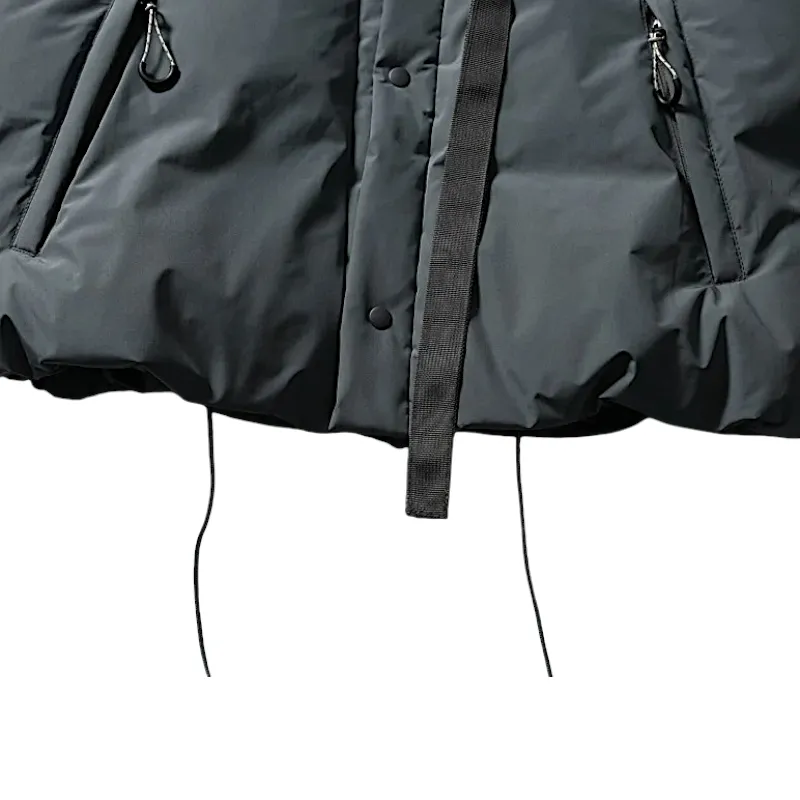 Utilitarian kimono padded jacket