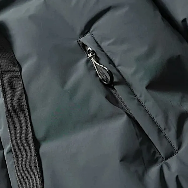Utilitarian kimono padded jacket