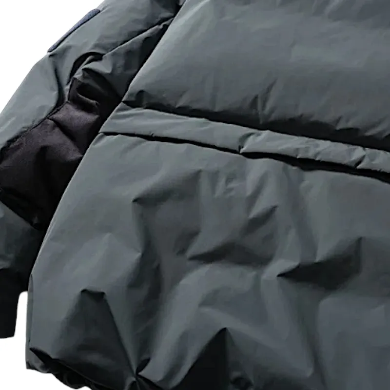 Utilitarian kimono padded jacket