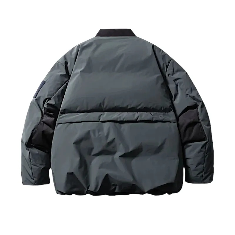 Utilitarian kimono padded jacket