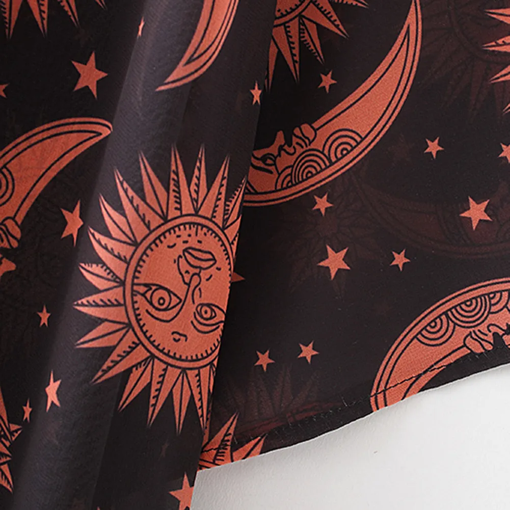 VenusFox Vintage Loose Flower Printed Kimono Cardigan
