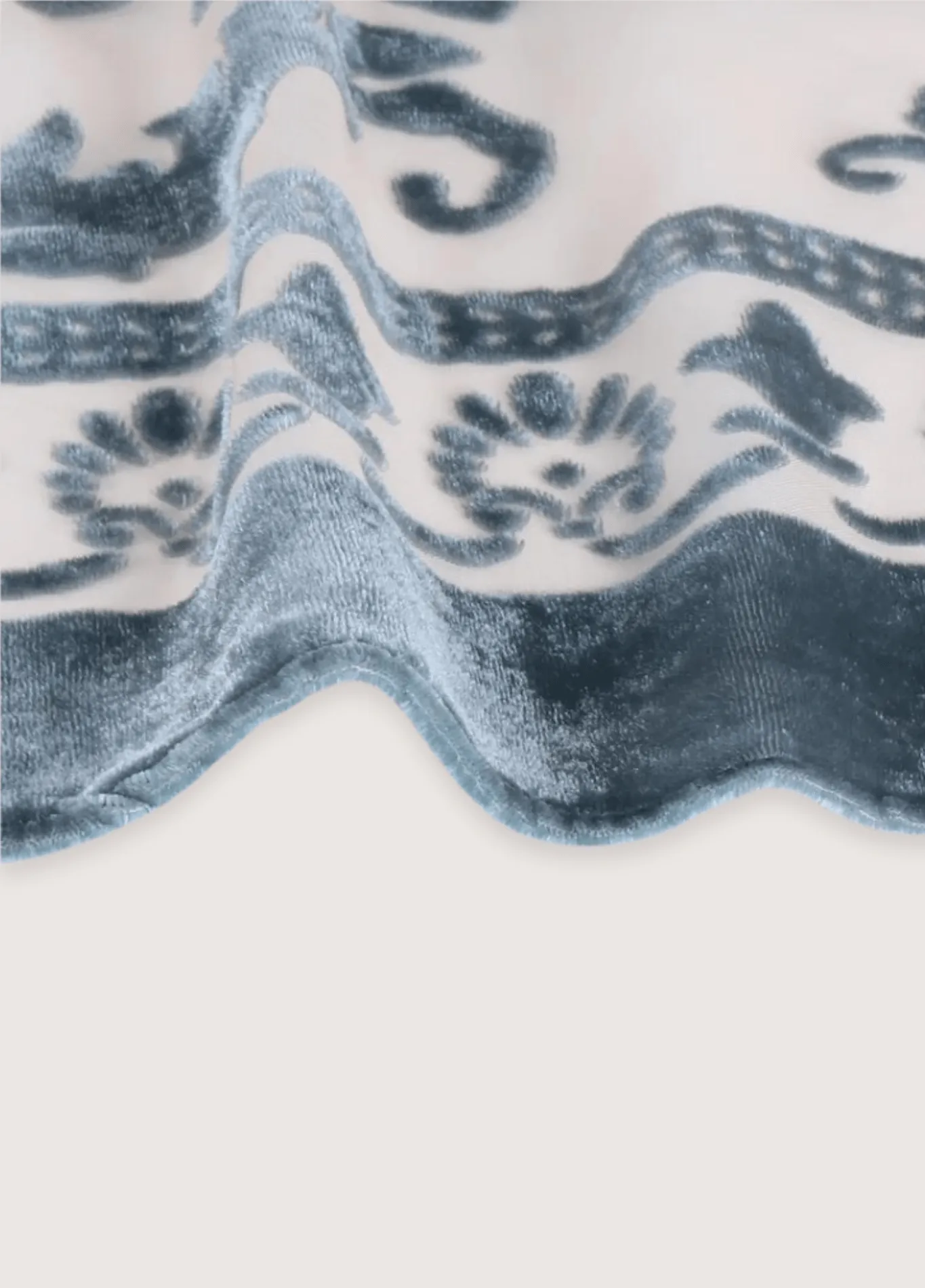 Veste kimono crème et bleu gris