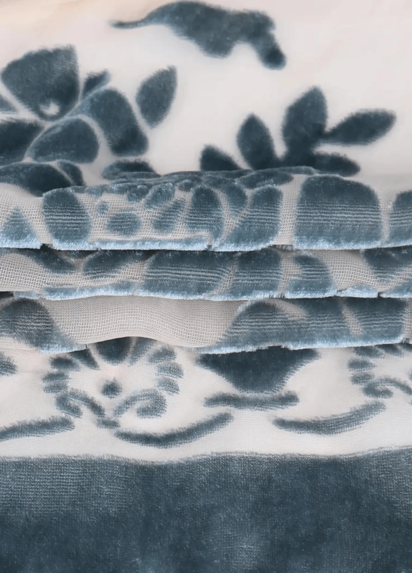 Veste kimono crème et bleu gris