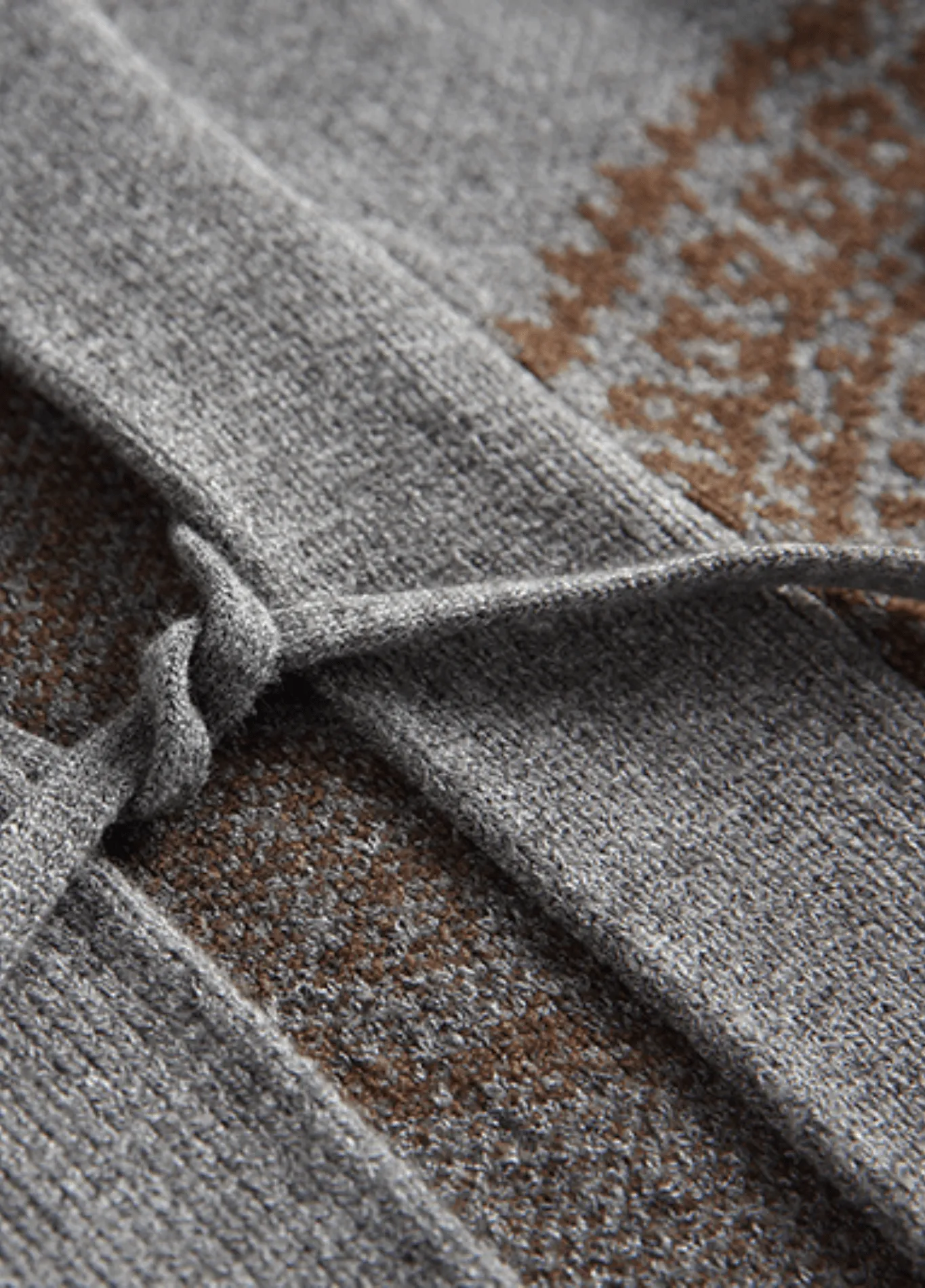 Veste kimono grise | Motifs Paisley