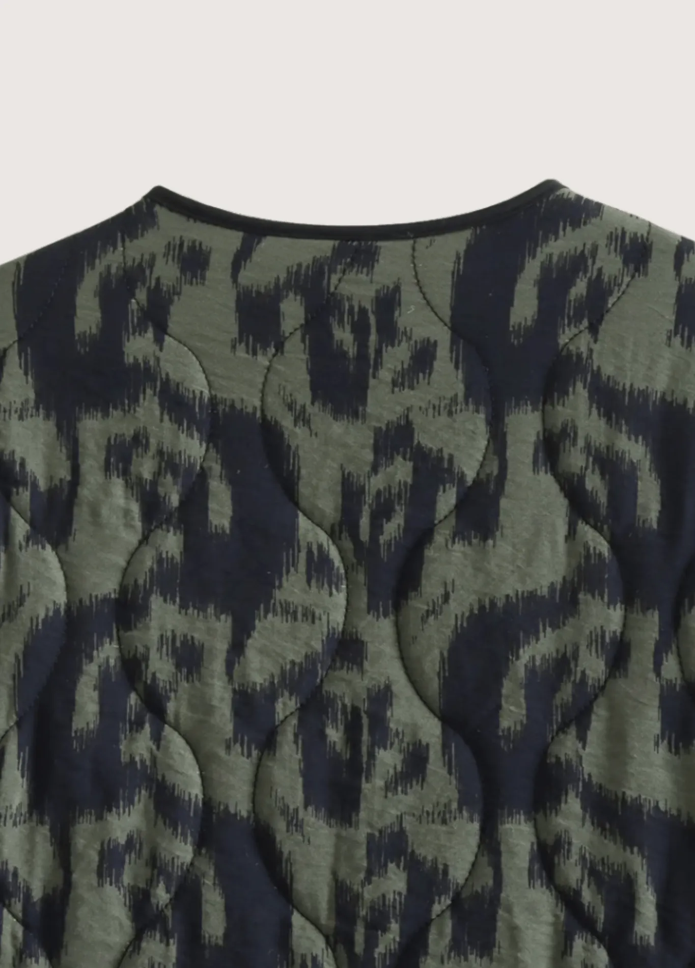 Veste kimono vert olive | Ikat