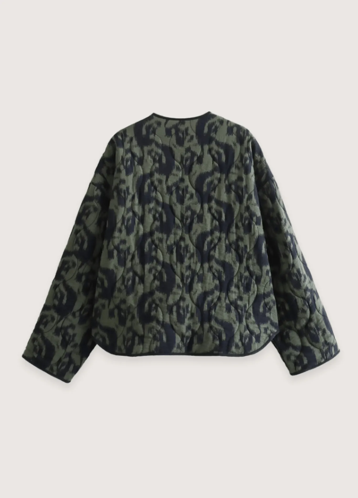 Veste kimono vert olive | Ikat