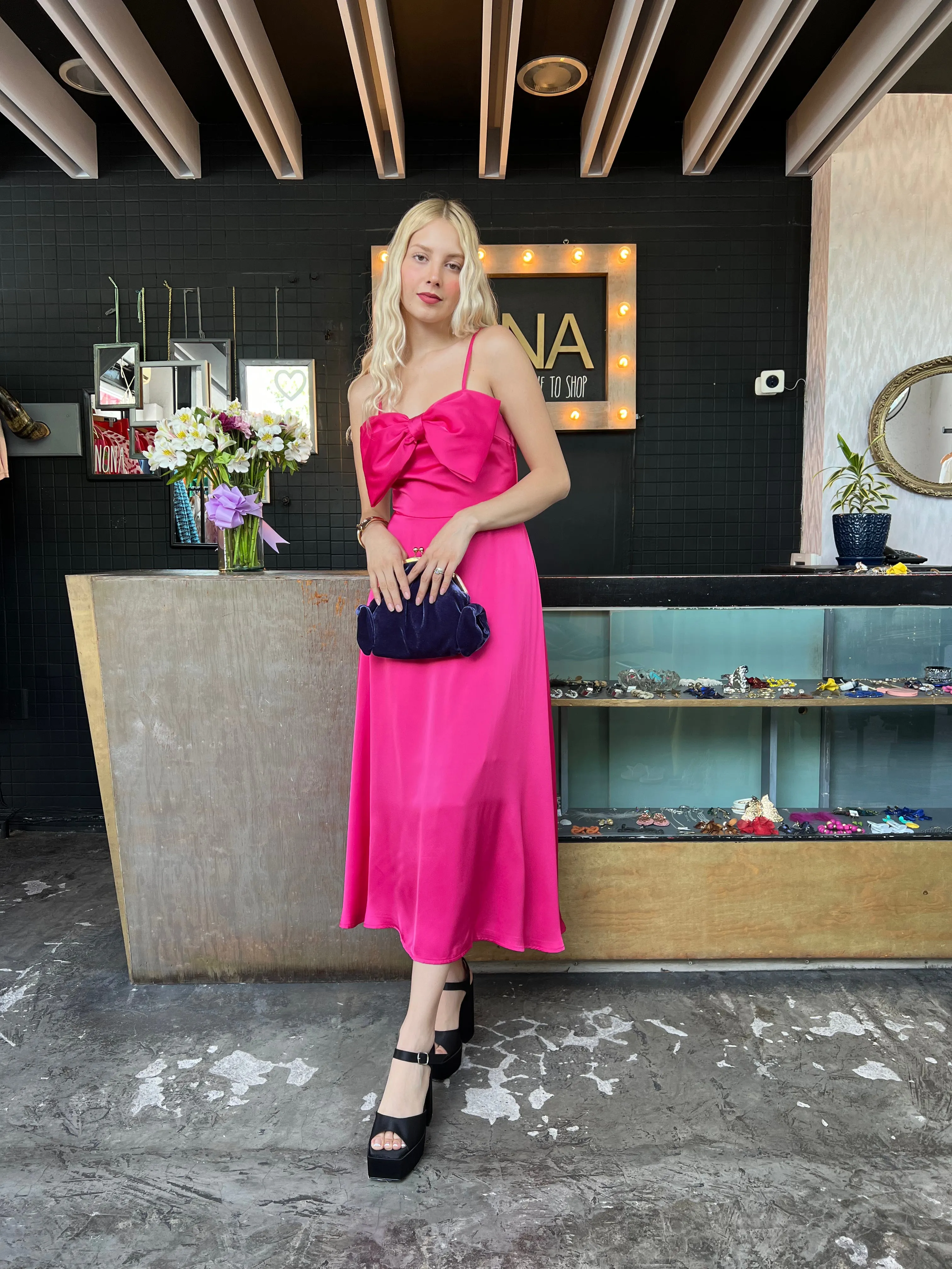 Vestido hot pink