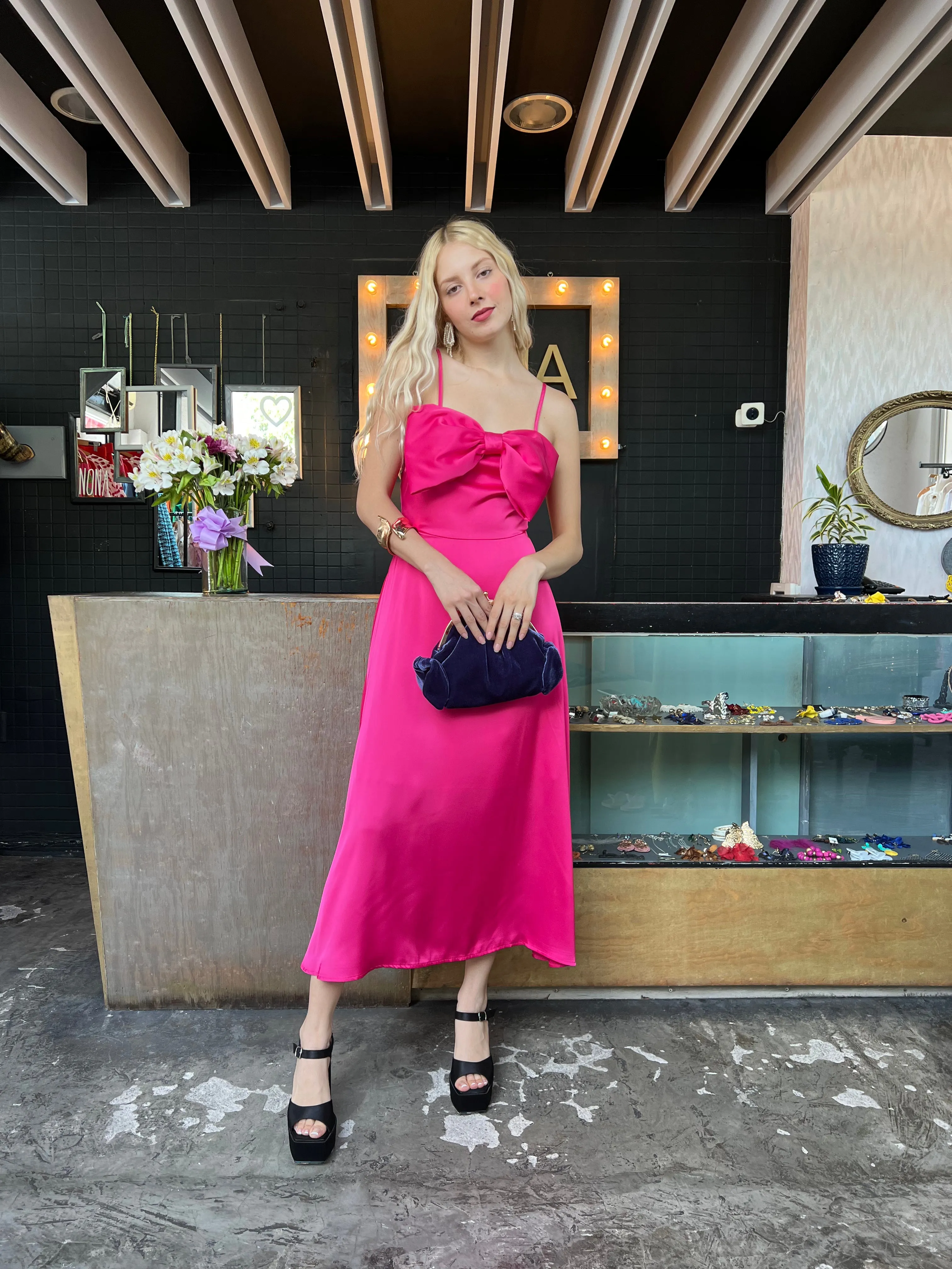 Vestido hot pink