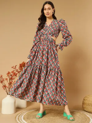 Vibrant Blossom Maxi Dress