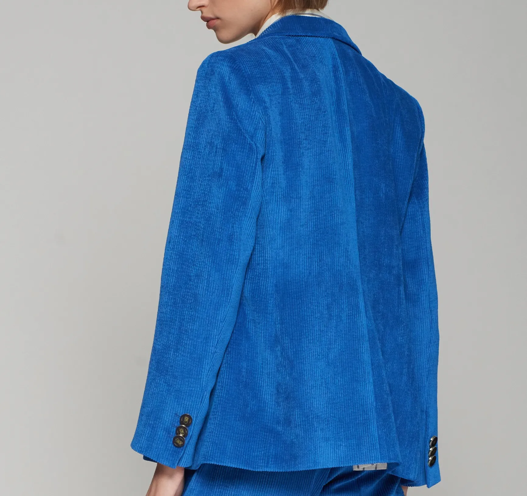 Vilagallo Jacket Heather Blue Corduroy