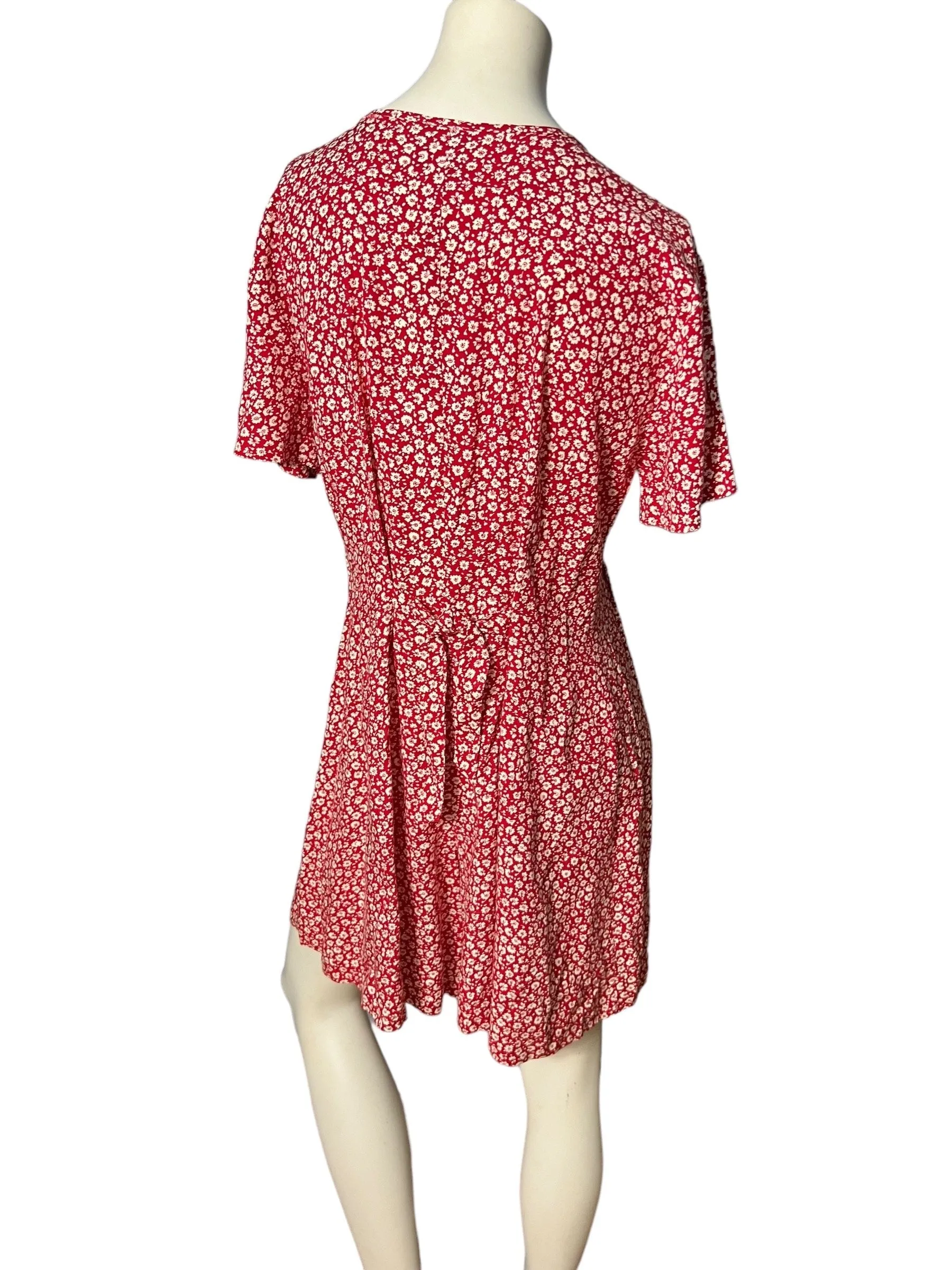 vintage 80's red romper M L Brett Alixander