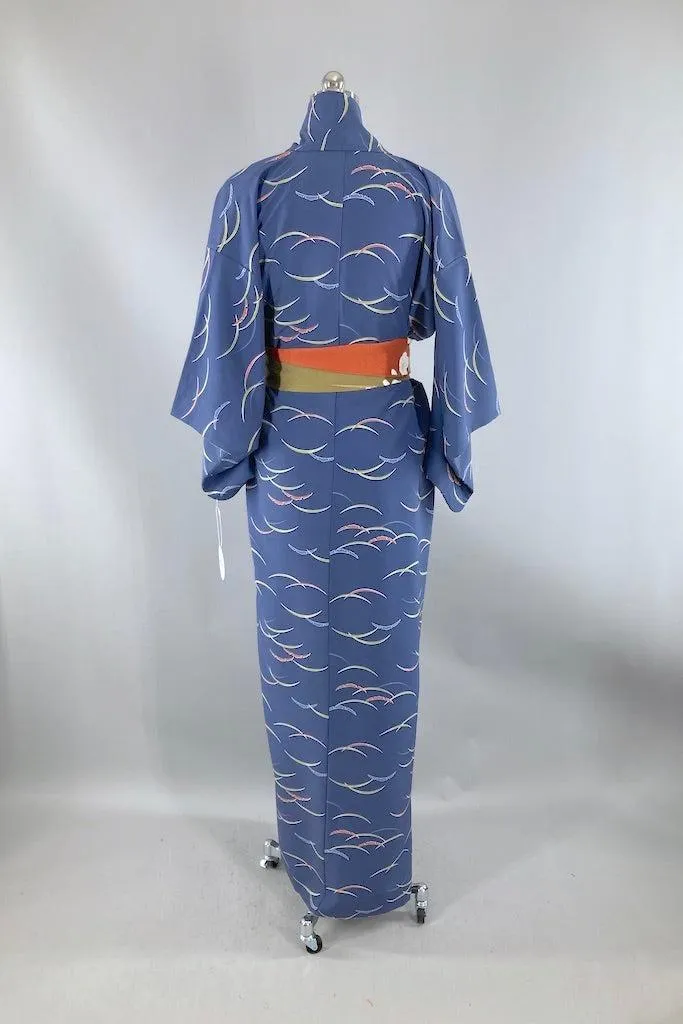 Vintage Blue & Green Kimono
