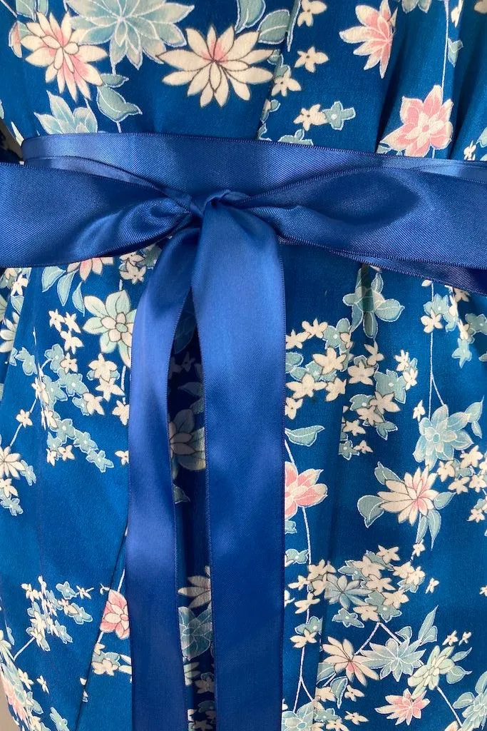 Vintage Blue Cotton Kimono