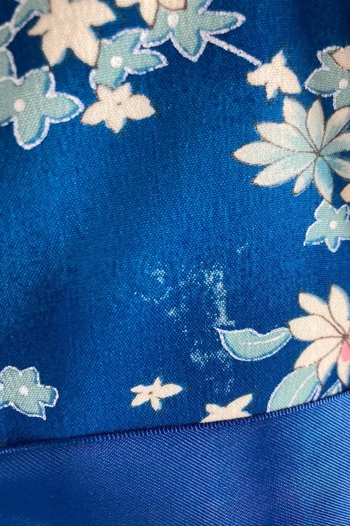 Vintage Blue Cotton Kimono