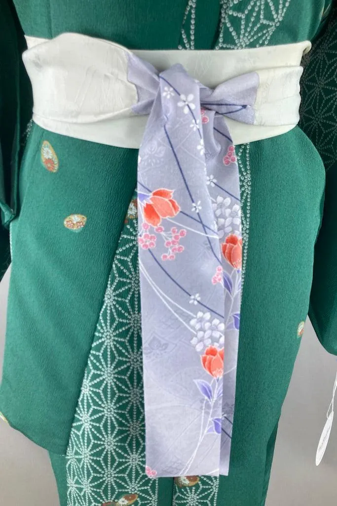 Vintage Emerald Green Kimono