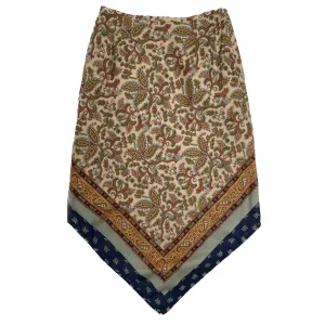 VINTAGE PAISLEY HANDKERCHIEF MIDI SKIRT SIZE SMALL