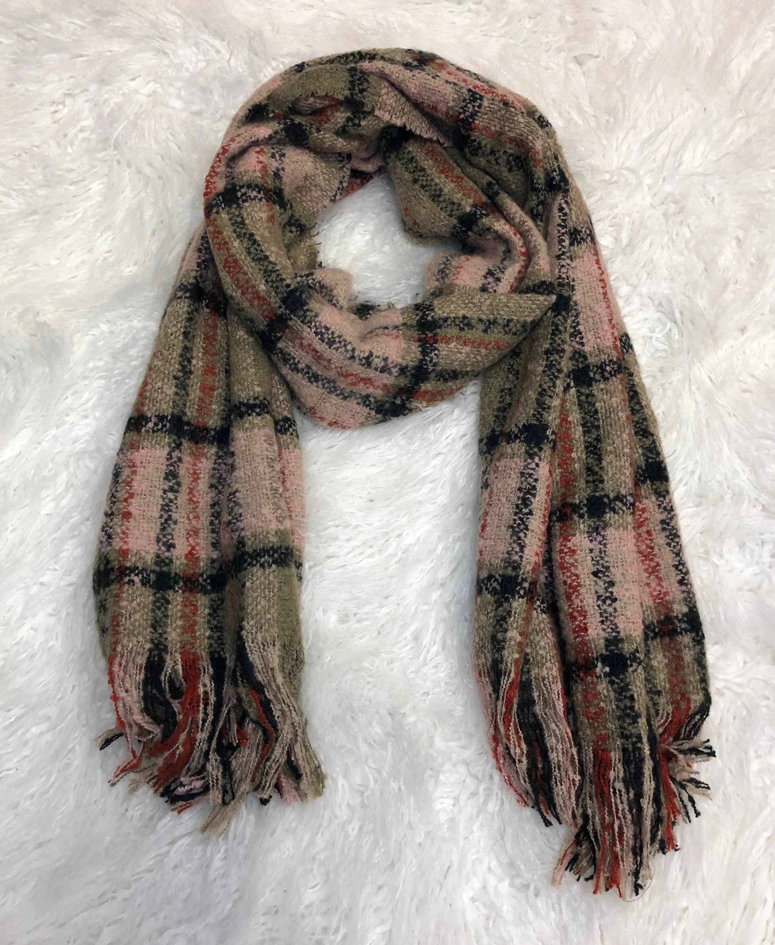 Warmer Style Pink Multi Scarf