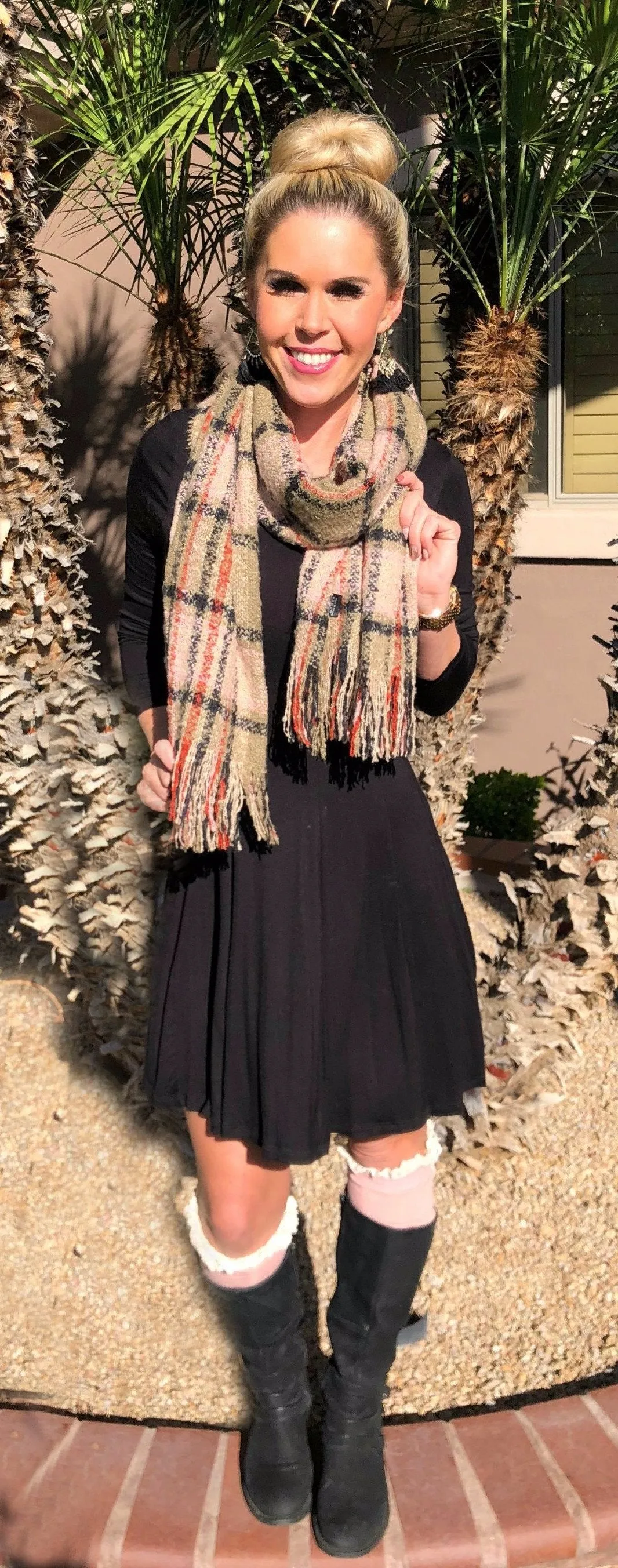 Warmer Style Pink Multi Scarf