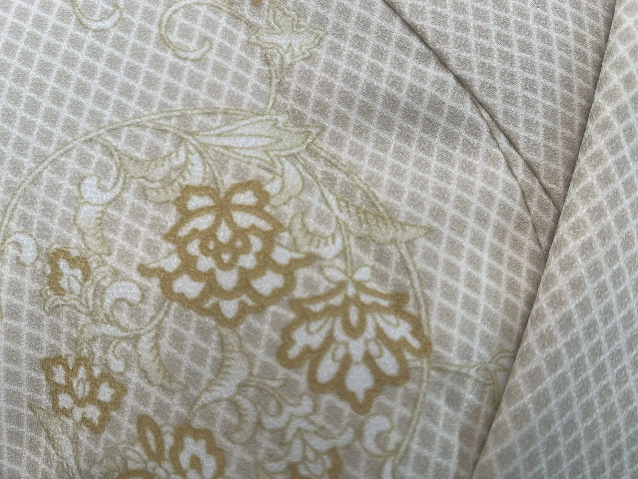 WASHABLE KIMONO, Lotus Flower, Size: M / Japanese Traditional Women's Kimono