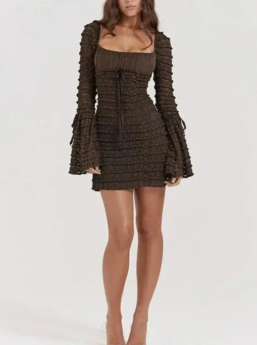 Wenkouban-Christmas Outfits New Year's Eve Dress Night Out Club Dresses cute winter outfits Cora Layered Mini Dress